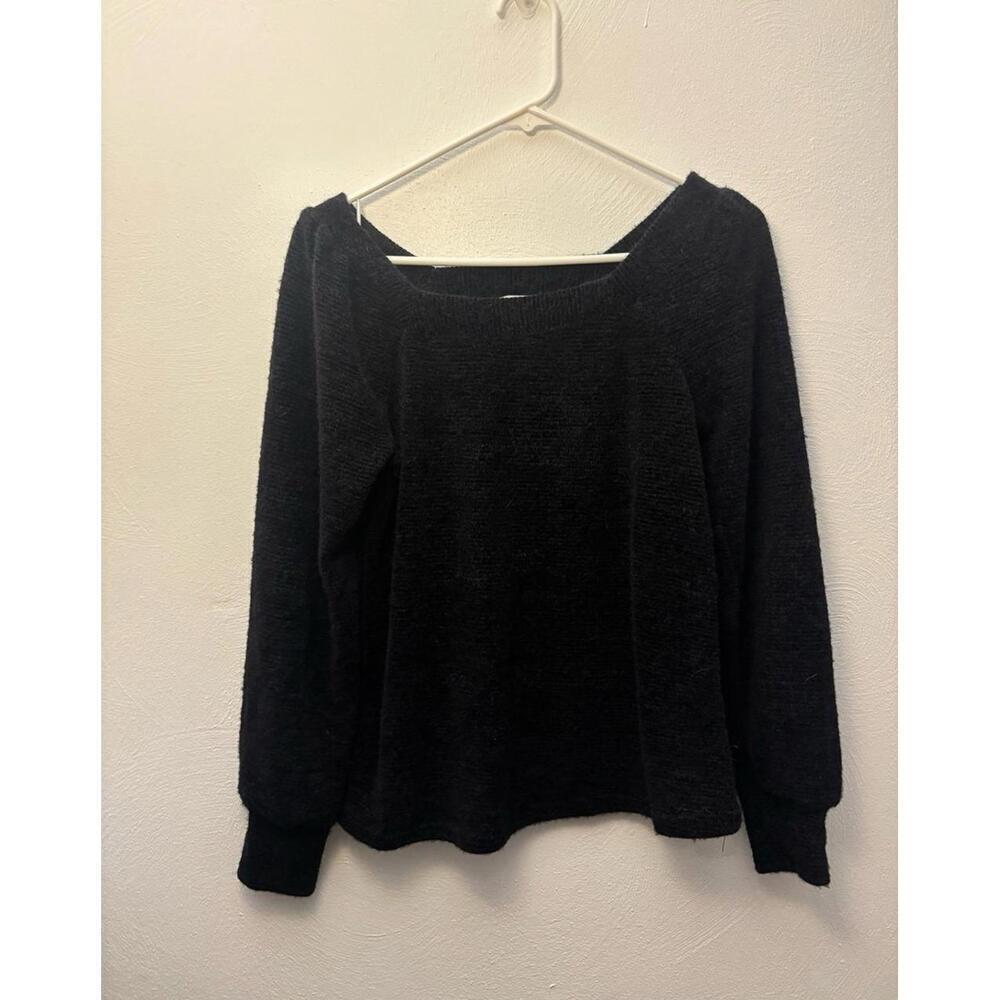 C&C California Black Square Neck Sweater Size XS